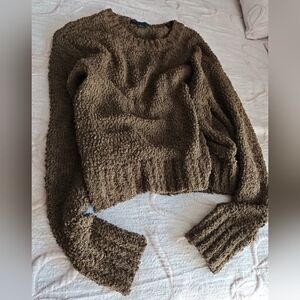 Sanctuary Textured Tan Crew Neck Sweater
